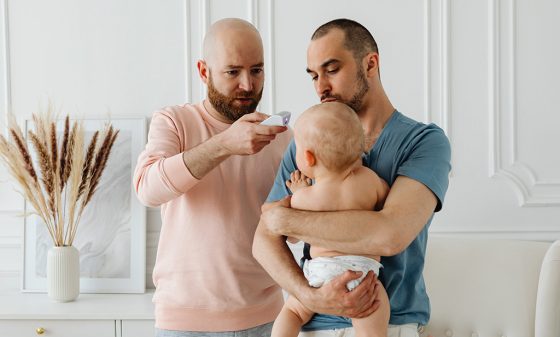 Parents with sick child