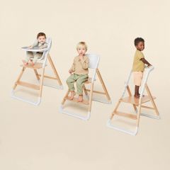 Ergobaby 3-In-1 Evolve High Chair Set: Natural Wood