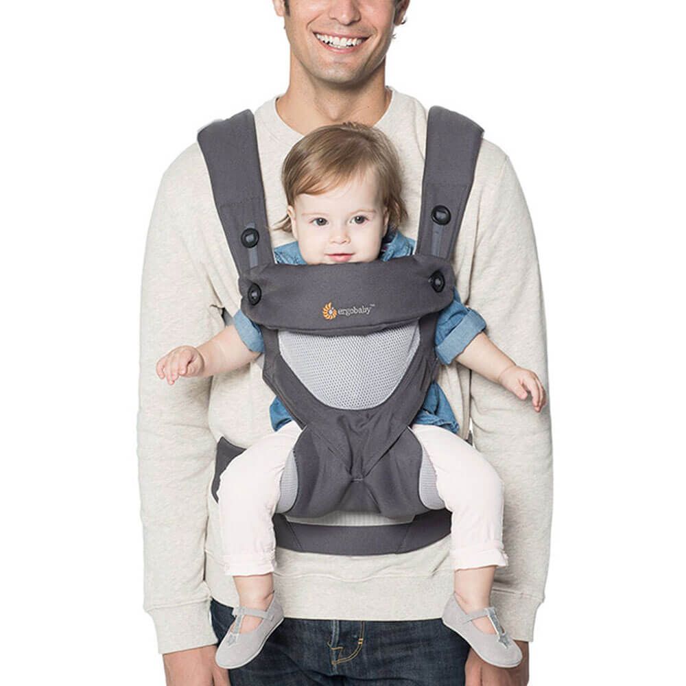Porte-bébé ergonomique, Porte-bébé 4 positions avec capuche