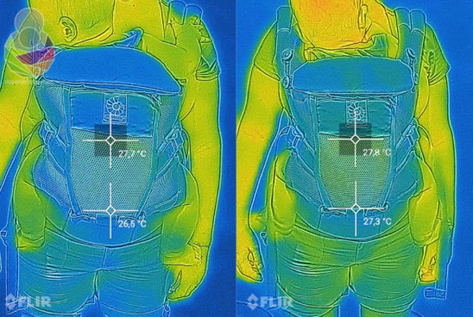 vision thermique après l'expérience de chaleur sur les portes bébé